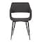 Armen Living Ariana Mid-Century Charcoal Open Back Dining Accent Chair LCARCHBLCH - alternate 3
